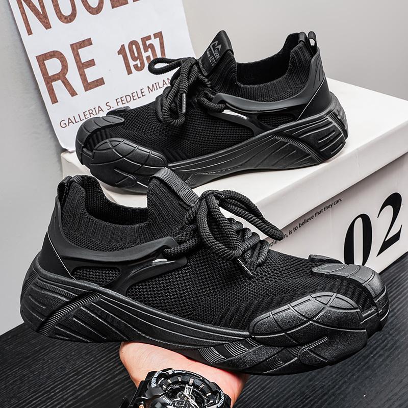 2026 New Summer Fly Knit Mesh Breathable Korean Style Skate Shoes, Casual Running Sneakers For Students